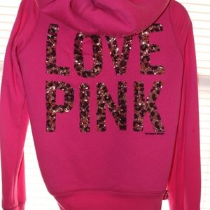 Victoria's secret pink fur lined hoodie